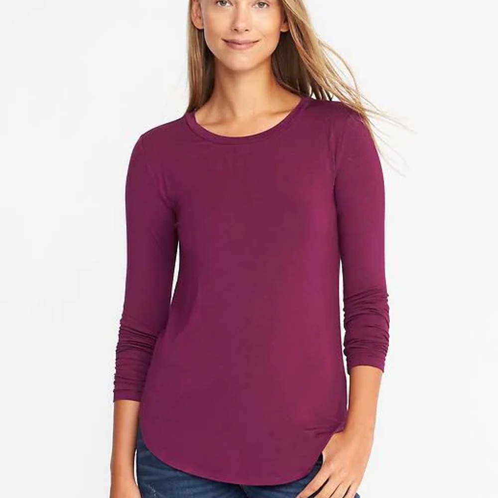 Luxe Slub-Knit Crew-Neck Tee for Women